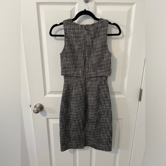 J. Crew Black & White Tweed Sheath Dress with Pockets - Picture 7 of 14